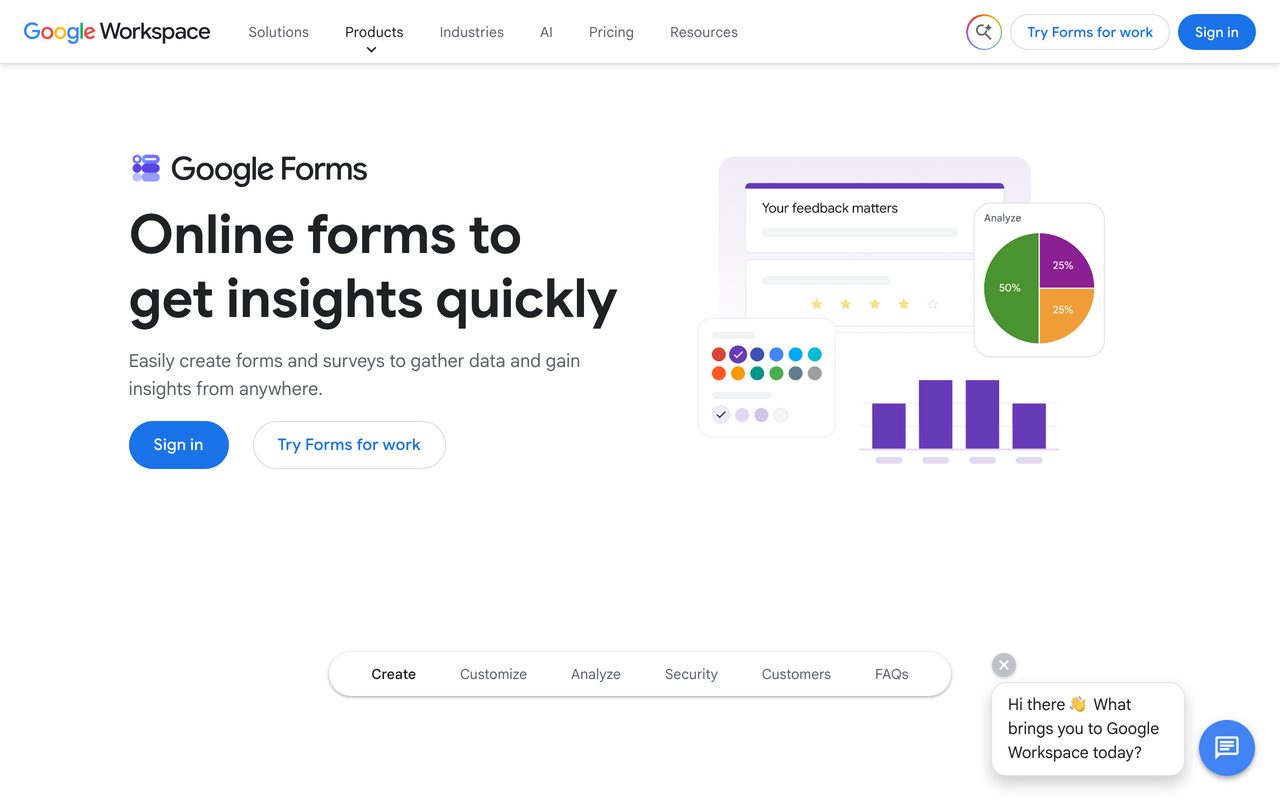 Google Forms builder screenshot — a blank form with question types and the purple editor toolbar