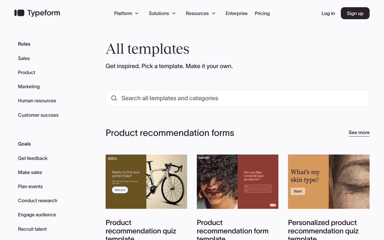 Typeform product screenshot — Brand Kit theming panel with logo, fonts, and colors